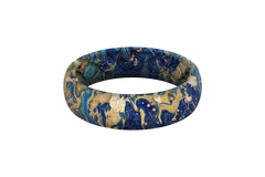 Blue Swirl Thin Ring