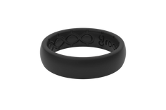 Solid Midnight Black Thin Ring