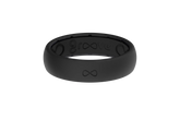 Solid Midnight Black Thin Ring