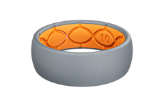 Solid Storm Grey & Orange Ring