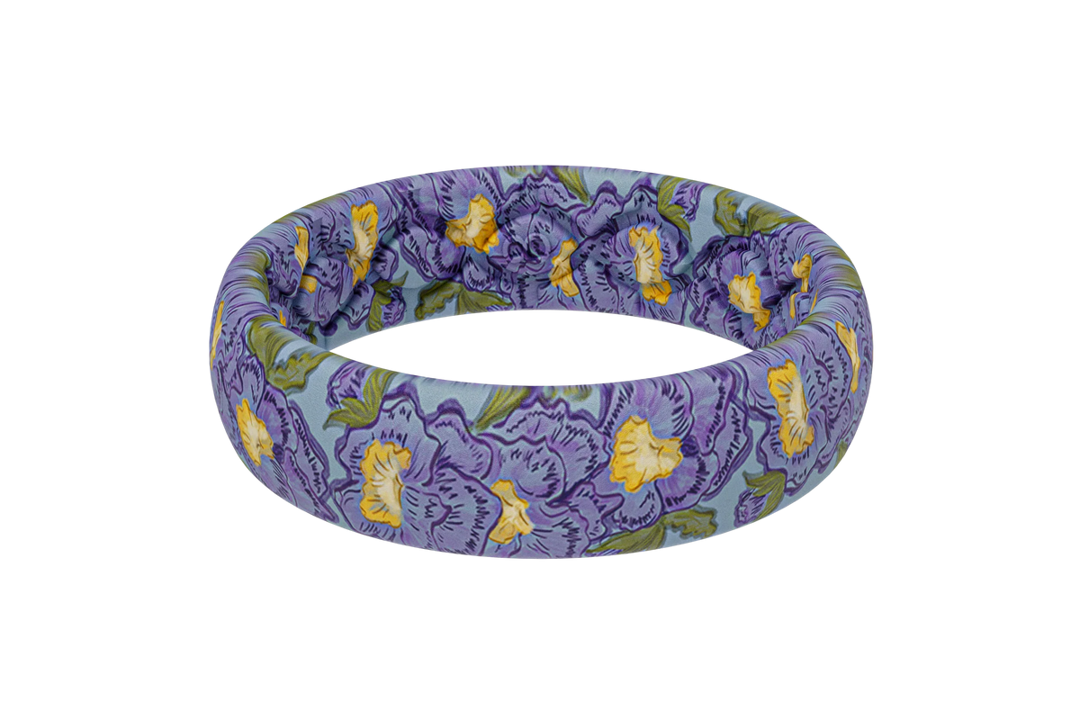 February Violets Thin Ring