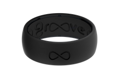 Solid Midnight Black Ring