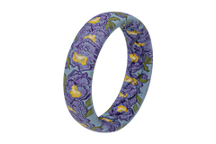 February Violets Thin Ring