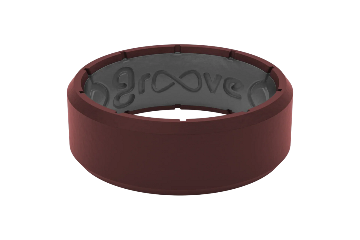 Edge Crimson & Grey Ring